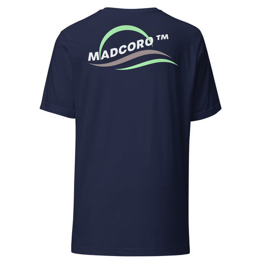 Unisex madcoro swoosh Nvy/mint t-shirt